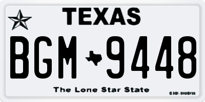 TX license plate BGM9448