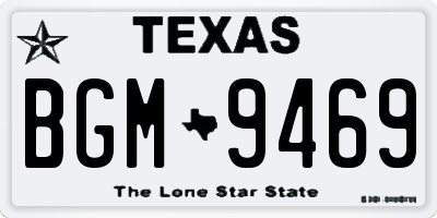 TX license plate BGM9469