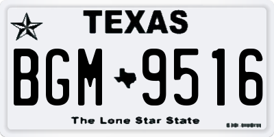 TX license plate BGM9516