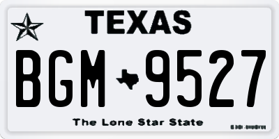 TX license plate BGM9527