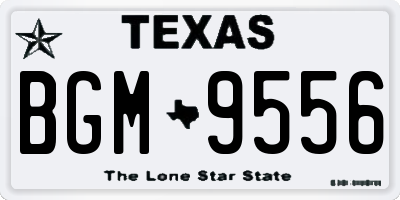 TX license plate BGM9556