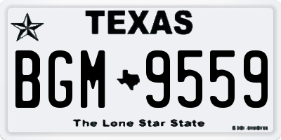 TX license plate BGM9559