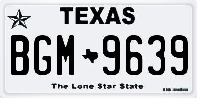TX license plate BGM9639