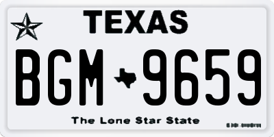 TX license plate BGM9659