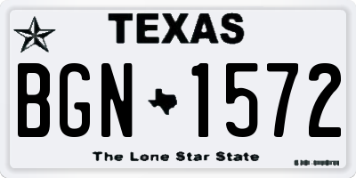TX license plate BGN1572