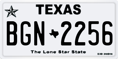 TX license plate BGN2256
