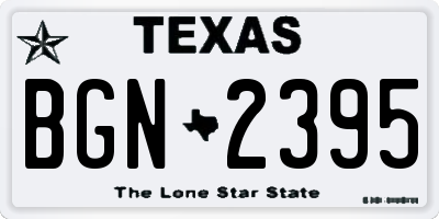 TX license plate BGN2395