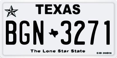 TX license plate BGN3271