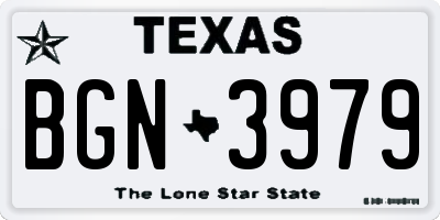 TX license plate BGN3979