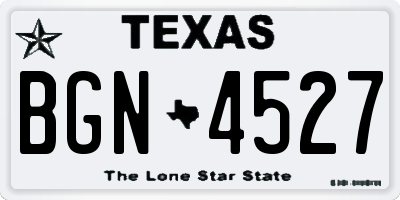 TX license plate BGN4527