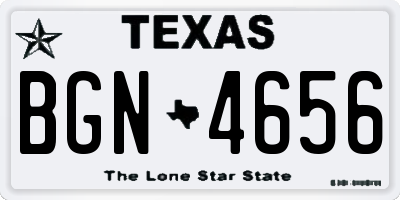 TX license plate BGN4656