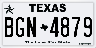 TX license plate BGN4879