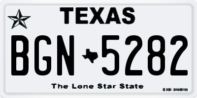 TX license plate BGN5282