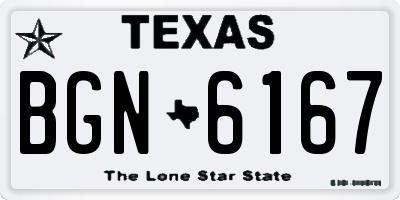 TX license plate BGN6167