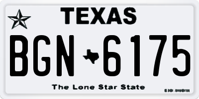 TX license plate BGN6175