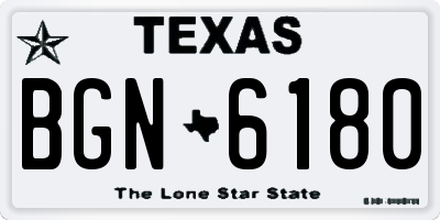 TX license plate BGN6180