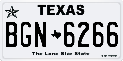 TX license plate BGN6266