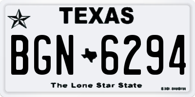 TX license plate BGN6294