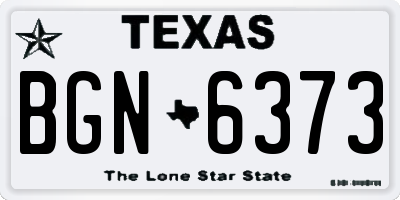 TX license plate BGN6373