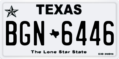TX license plate BGN6446