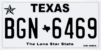 TX license plate BGN6469