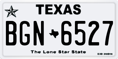 TX license plate BGN6527