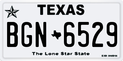 TX license plate BGN6529