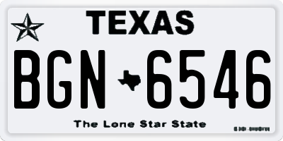 TX license plate BGN6546