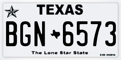 TX license plate BGN6573