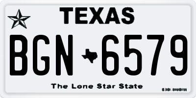 TX license plate BGN6579