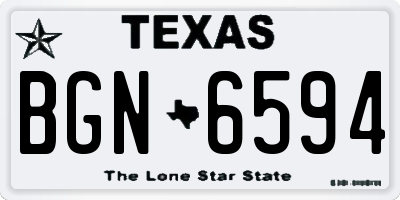 TX license plate BGN6594