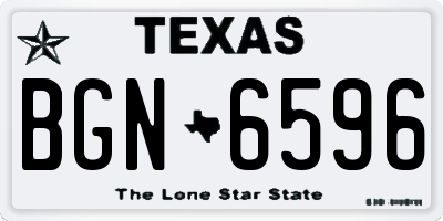 TX license plate BGN6596