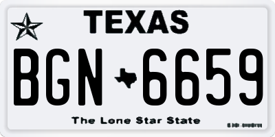 TX license plate BGN6659