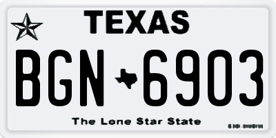 TX license plate BGN6903