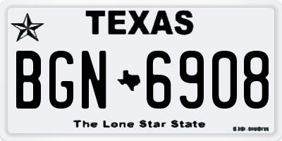 TX license plate BGN6908