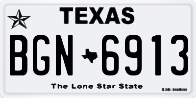 TX license plate BGN6913