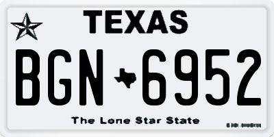TX license plate BGN6952