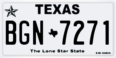 TX license plate BGN7271