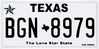 TX license plate BGN8979