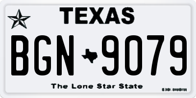 TX license plate BGN9079