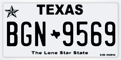 TX license plate BGN9569