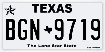 TX license plate BGN9719