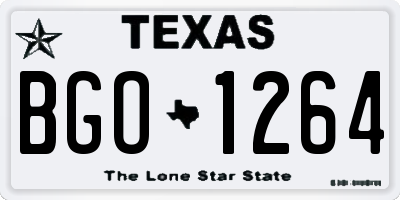 TX license plate BGO1264