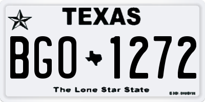 TX license plate BGO1272
