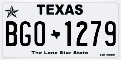 TX license plate BGO1279