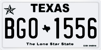 TX license plate BGO1556