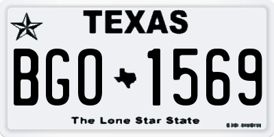 TX license plate BGO1569