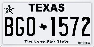 TX license plate BGO1572