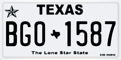 TX license plate BGO1587