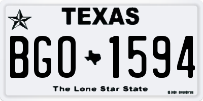 TX license plate BGO1594